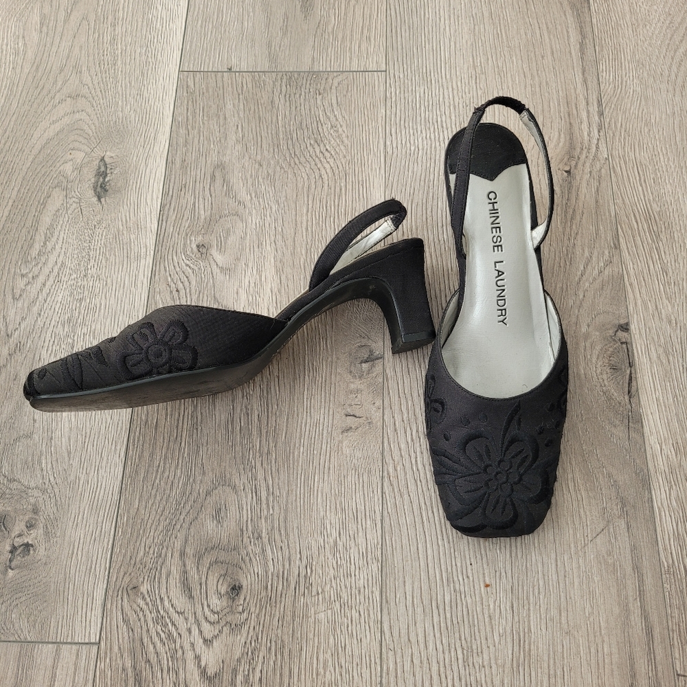 Chinese laundry slingback black heels